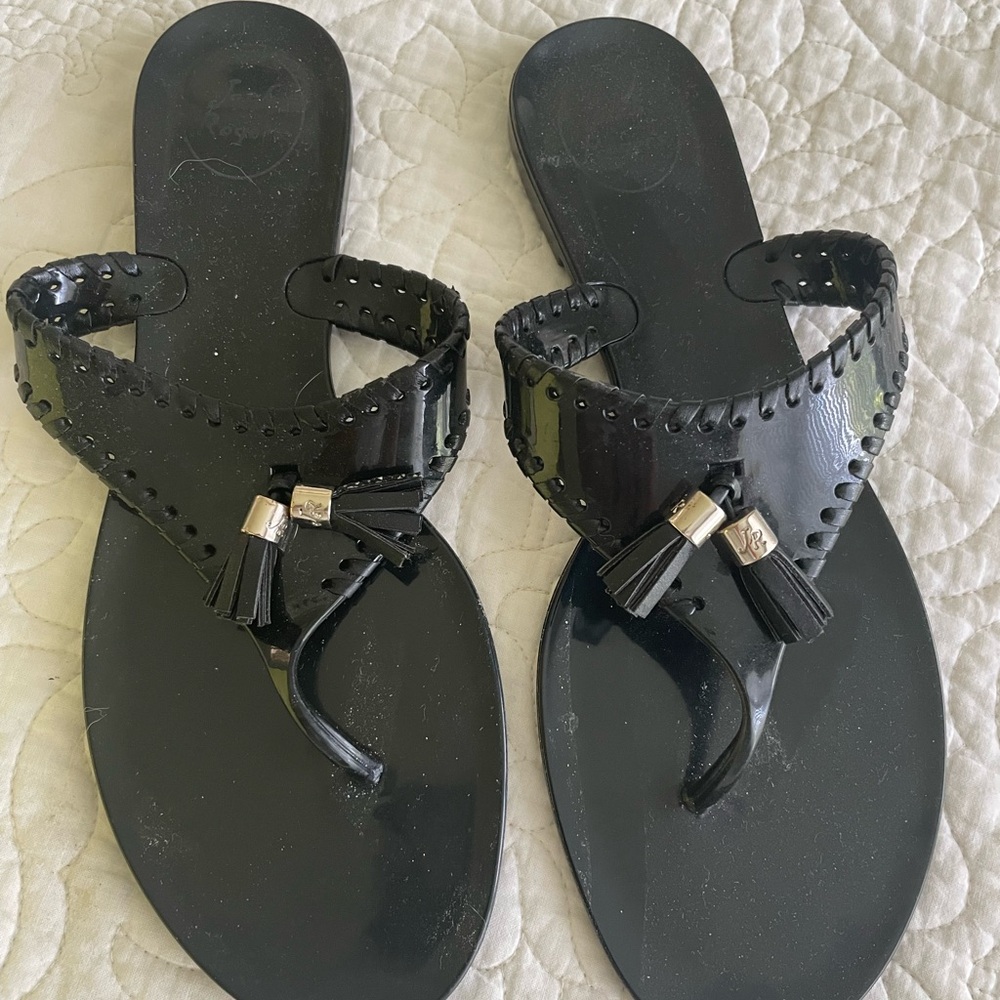 Black sandals by Jack Roger